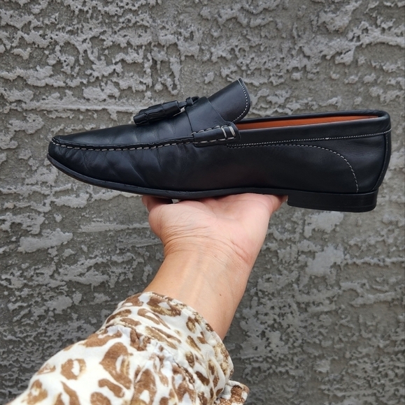 SANTONI LEATHER TASSEL LOAFER - Picture 7 of 11
